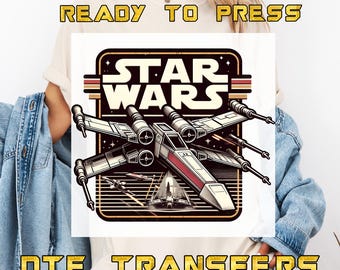Retro Disney Star Wars DTF , X-Wing Rebel Symbol Vintage Heat Press Transfer Galaxy's Edge Trip Iron On Decal Star Wars Disney DTF