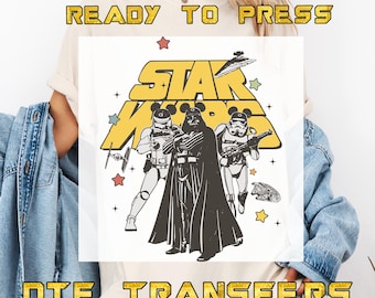Vintage Star Wars Disney Love DTF Transfers, Star Wars Heat Press Transfers, Star Wars  Iron On Decal  Star Wars Ready To Press