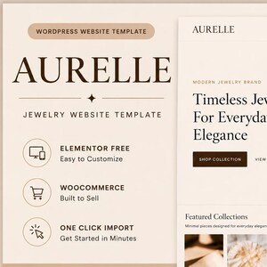 Jewelry Website Template for WordPress | Elementor WooCommerce Theme image 1