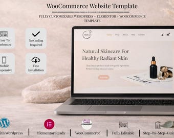 Plantilla para sitio web de cuidado de la piel/Tema de WordPress para WooCommerce