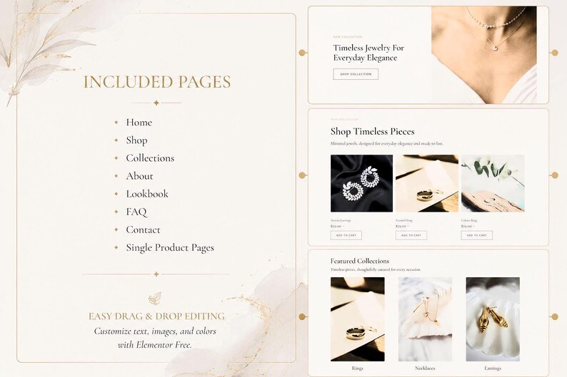 Jewelry Website Template for WordPress | Elementor WooCommerce Theme image 2