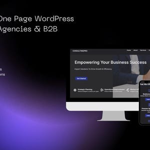 Business Consulting Website Template – Elementor One Page WordPress Theme for Agencies & B2B Services
