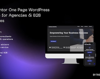 Plantilla de sitio web de consultoría empresarial: Tema de WordPress de una página Elementor para agencias y servicios B2B