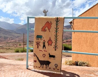 Handmade Beni Ourain Rug: Custom Moroccan Wool Carpet