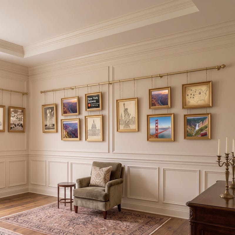 Picture Rail Rods - Etsy