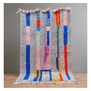 Moroccan Rug , Rug for living room , Handmade area rug , Wool Beni Ourain Rug , Colorful berber Rug , Custom Area Rug 8x10