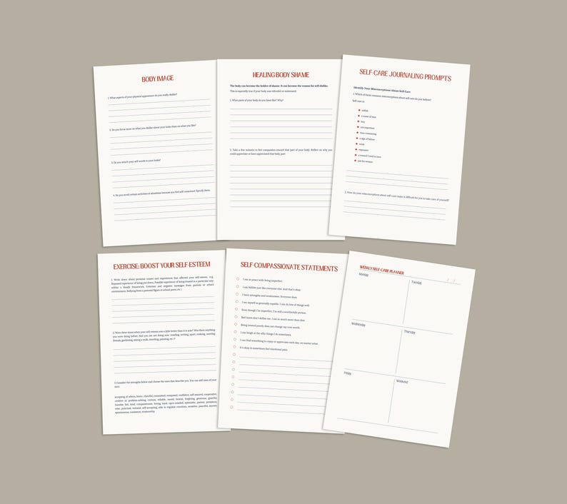Self-love Worksheet | Self Therapy | Self-care Toolkit | Printable ...