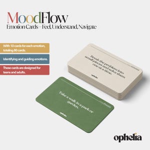 Tarjetas de atención plena para las emociones / Tarjetas de emociones imprimibles / Tarjetas de coaching emocional / Tarjetas de terapia de asesoramiento / Juego de tarjetas de atención plena