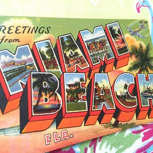 Vintage Miami Beach Photo Instantane Album Floride Annees 1950 Etsy