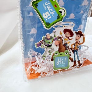 Toy Story Goodie Bags Personalized Birthday Party Favors, Custom Name Treat Bags, Kids Toy Theme Party Bags image 4