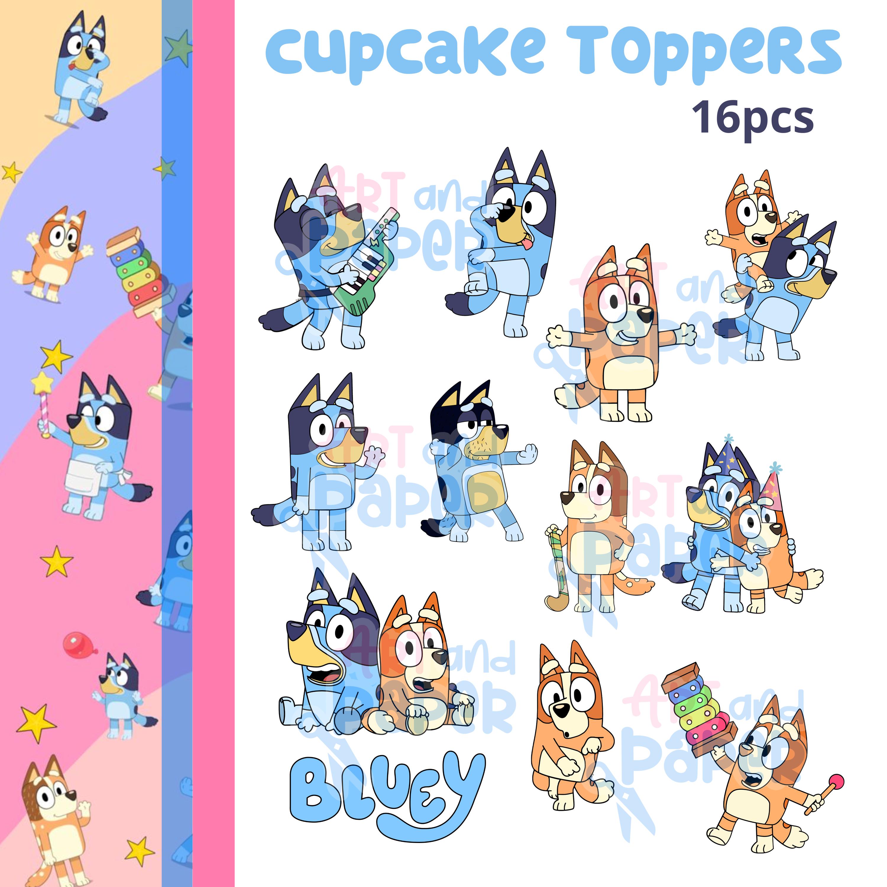 16-Piece Bluey Character Set