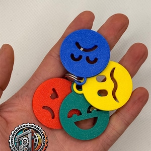 autisme ADHD emoties sleutelhanger - Zones Of Regulation type, non-verbaal