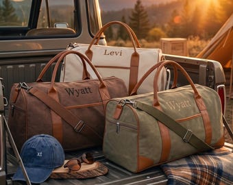 Personalized Canvas Travel Bags, Embroidered Travel Bags, Groomsmen Bags, Groomsmen Gifts, Canvas Travel Bags, The Best Gifts For Men