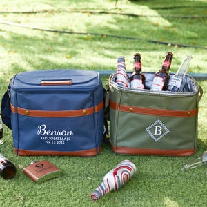 Personalisierte Kühltasche, Strand Picknick Kühler, Mittagessen Kühler Rucksack, Groomsmen Geschenk Großer Bierkühler, Golf Kühler für Männer