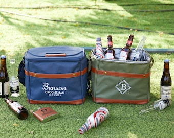 Personalisierte Kühltasche, Strand Picknick Kühler, Mittagessen Kühler Rucksack, Groomsmen Geschenk Großer Bierkühler, Golf Kühler für Männer