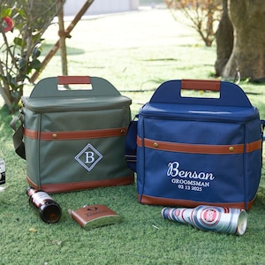 Personalized Cooler Bag, Groomsmen Gifts, Custom Beer Cooler Bag, Golf Cooler Bag for Men, Bachelor Party Gifts, Best Man Gifts, Beer Cooler