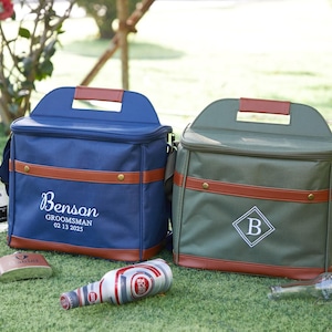 Personalized Beer Cooler Bag, Groomsmen Gift Large Beer Cooler, Bachelor Party, Golf Cooler for Men, Custom Insulated Bag,Best Gifts