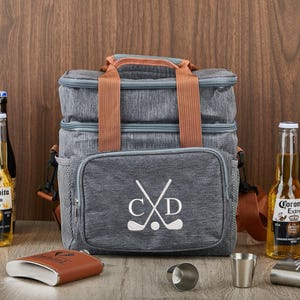 Personalized Groomsmen Cooler Backpack, Custom Lunch Cooler Backpack, Engraved Hiking Beach Picnic Cooler, Beer Cooler, Father&#39;s Day Gift