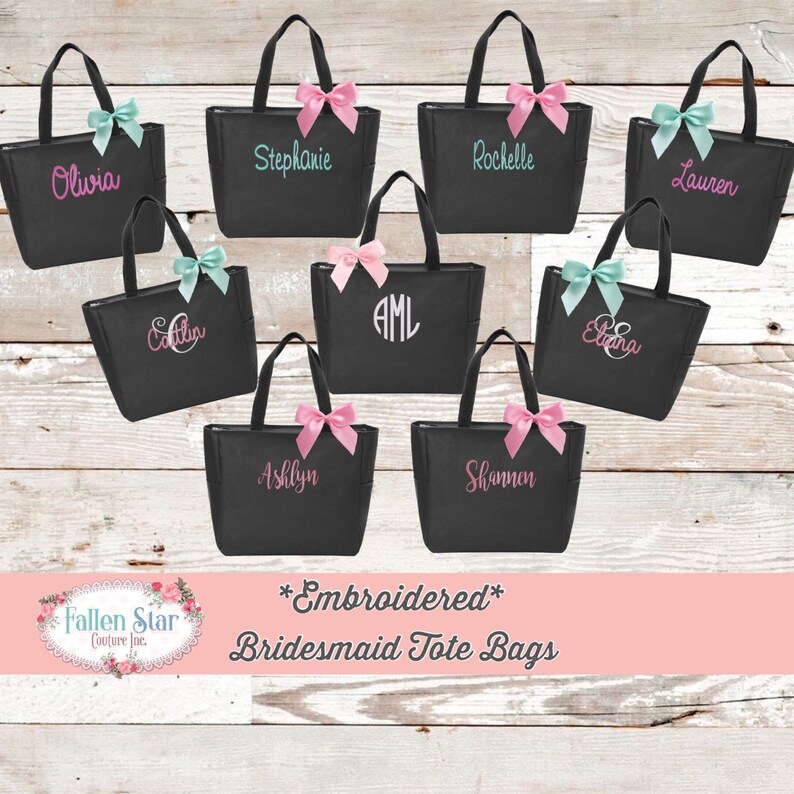 bride tote bag with zipper