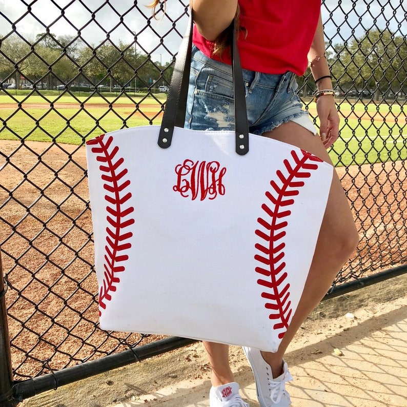 Personalized Baseball tote bag baseball moms tote bag Etsy