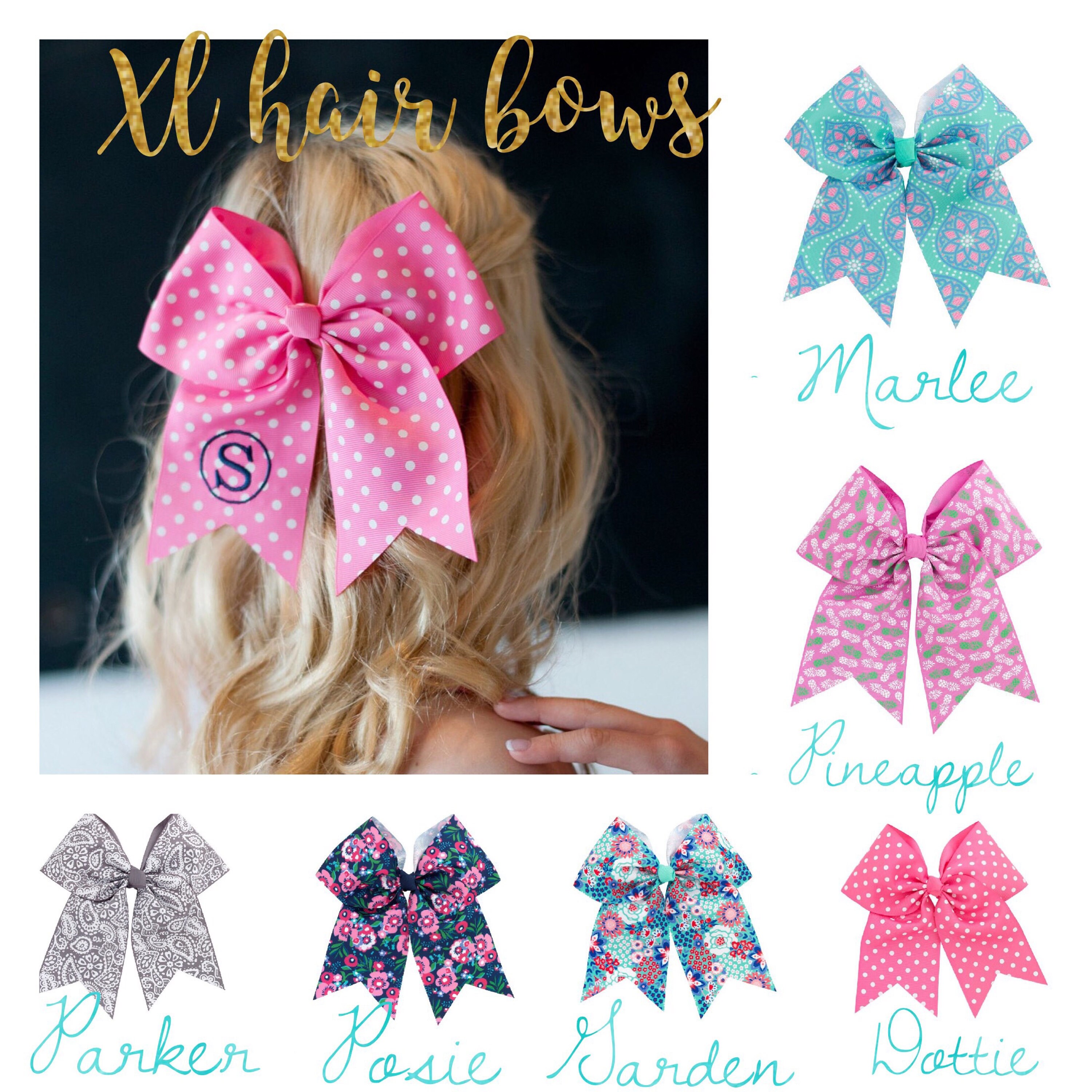 Personalized Extra Large Hair Bows monogrammed hair bow Etsy