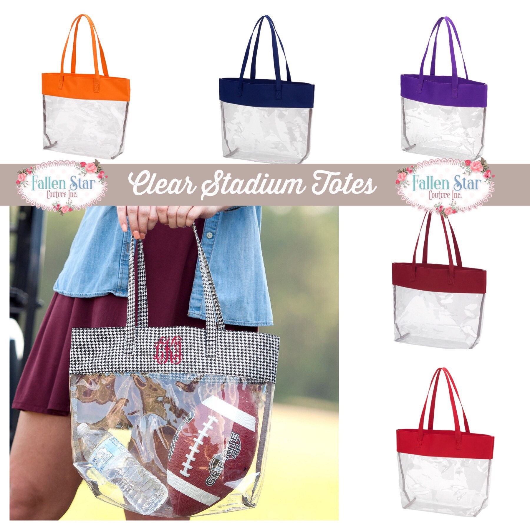Stadium Clear Tote Stadium Bag Football Game Bag Concert Etsy