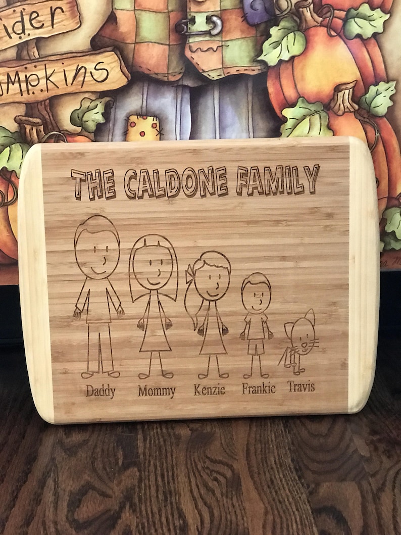 Anniversary gift Bamboo Board Personalized Cutting Board Family Sign Closing gift Wedding Gift Home Sweet Home Valentines Gift