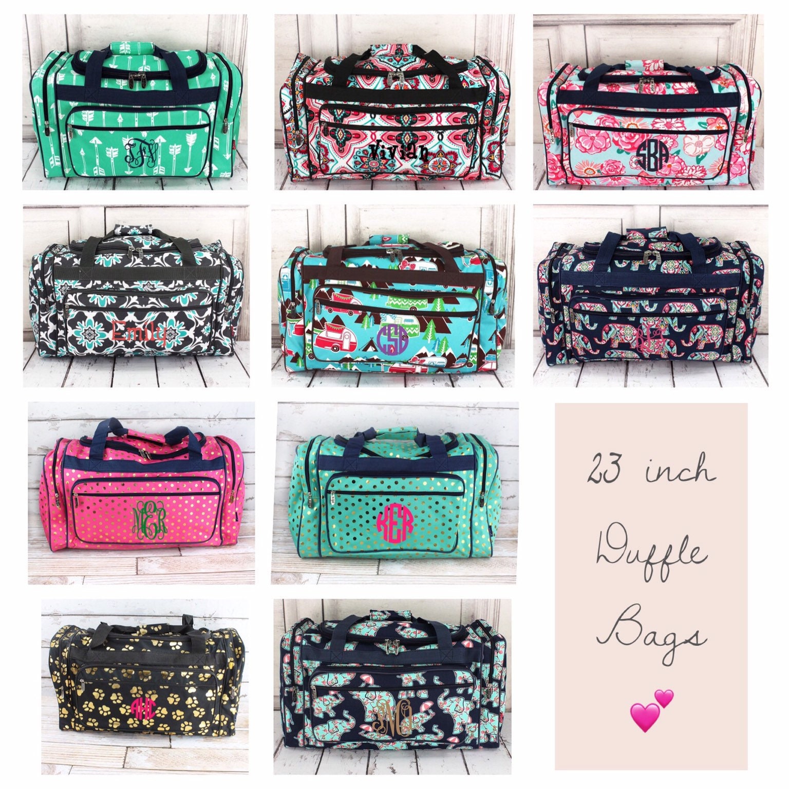 Personalized Duffle Bags Monogrammed Duffle Bag Monogrammed Etsy