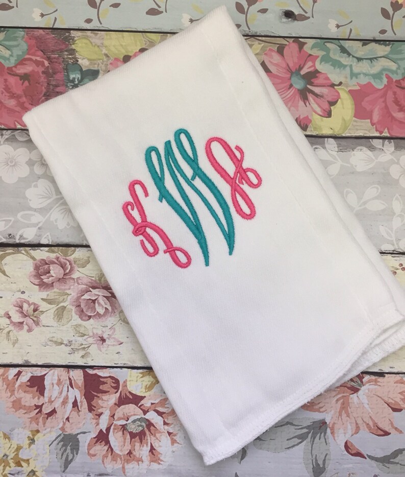 Baby burp cloth personalized newborn baby girl gift monogrammed burp cloth baby girl burp cloth
