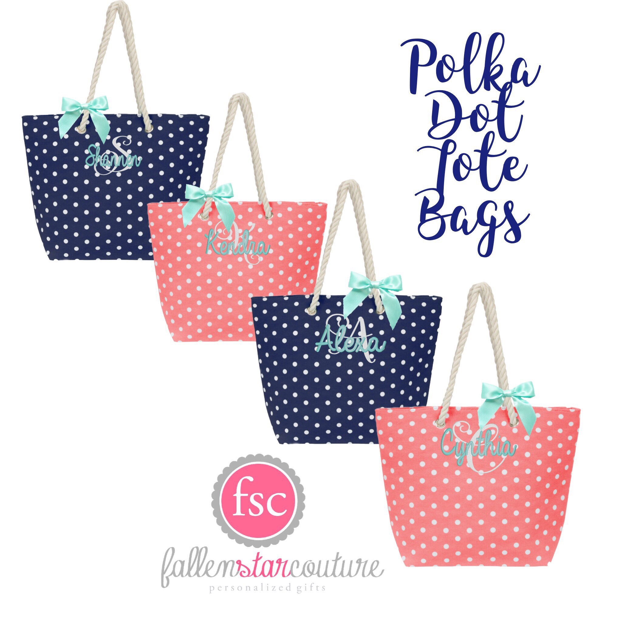 Coral Tote Bags Bridesamid Tote Bags Bridal Party Tote Bags