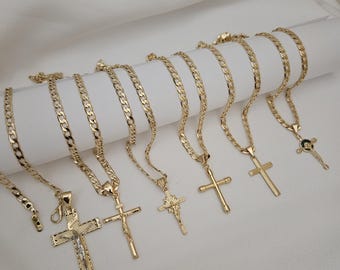 Collana con croce in oro 18k da uomo: regalo personalizzato per il battesimo