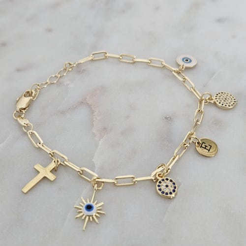 Personalisiertes Bettelarmband: Vergoldete Büroklammer Kette