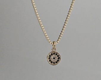 Gold Evil Eye Necklace: Handmade Protective Amulet Jewelry