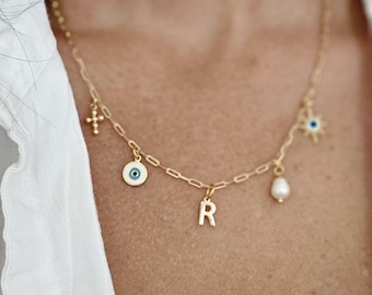 Custom charm necklace or bracelet | dainty pendants | gold charm necklace | create your own necklace or bracelet | gold charm bracelet