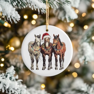 Pferd Ornament, Pferd Liebhaber Geschenk, Weihnachtsbaum Ornament, Reiter Ornament, Reiter Geschenk