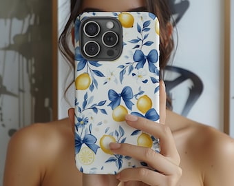 Bow Lemons Coquette Phone Cases For iPhone 16 15 Plus 14 Pro Max 12 13 Mini 11 Pro Galaxy S25 Bows Pink Girly Cute Trendy Aesthetic Cover