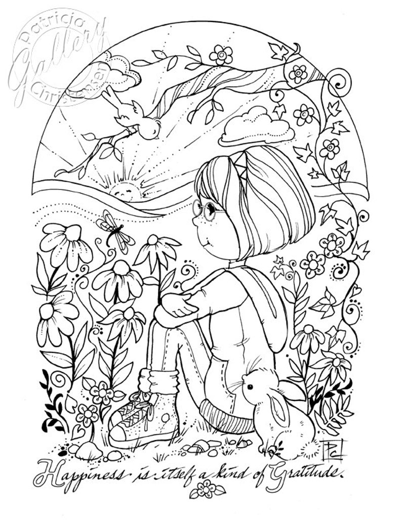 Download Coloring Book Pages Digital Download Colored Pencils Jel Pens | Etsy