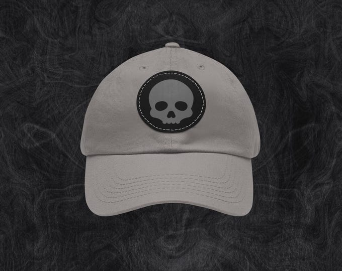 Death Mana Leather Patch Hat | Magic-Inspired Adjustable Cap