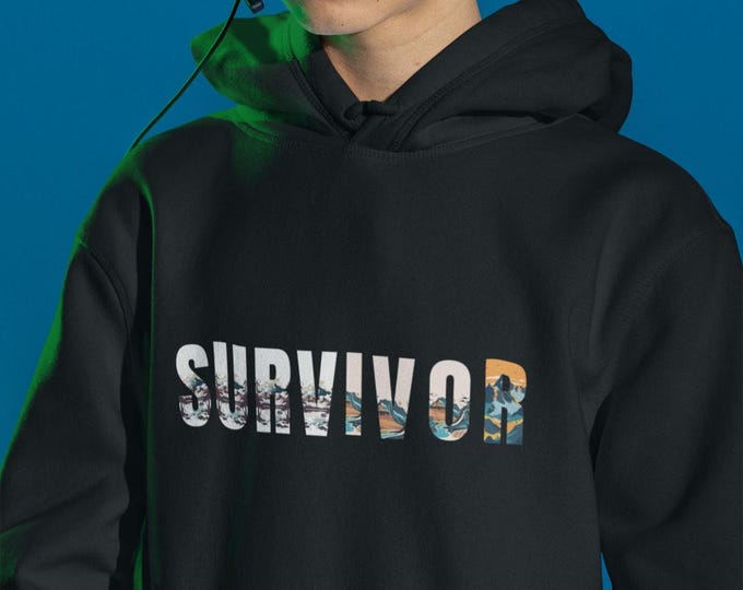 Survivor Mountain Hoodie - Landscape Outdoor Adventure sweater