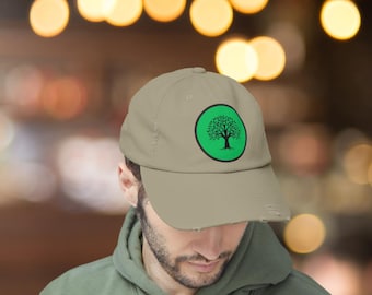 Green Mana MTG Hat | Distressed Cap | MTG Hat | Multiple Colors Available | Tabletop Game Hat