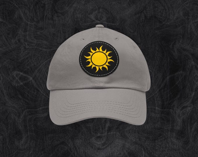 White Mana Leather Patch Hat | Magic-Inspired Adjustable Cap
