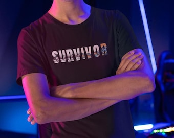 Survivor Mountain Tee - Landscape Outdoor Adventure Shirt