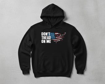 Don't Tread on Me American Flag Hoodie | Patriotic Graphic Pullover