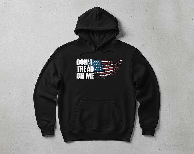Don't Tread on Me American Flag Hoodie | Patriotic Graphic Pullover