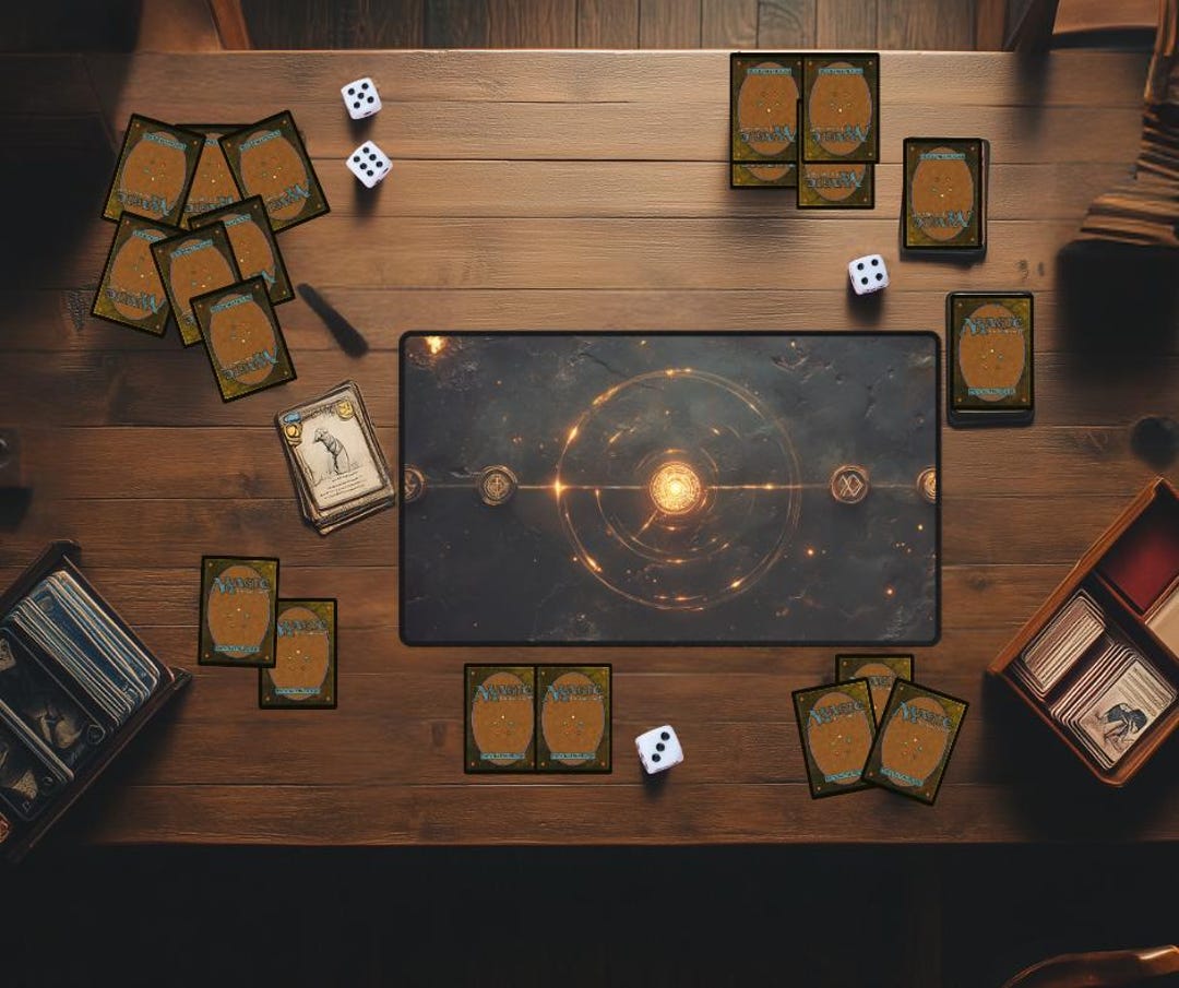 Magic Rune Mat Cap Rune Magic MTG Playmat | Custom Magic the Gathering Desk Mat | TCG ...