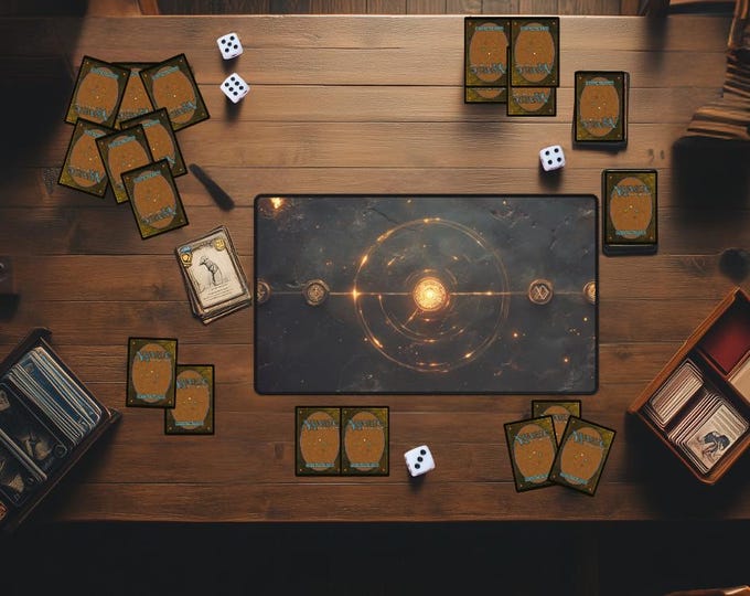 Rune Magic MTG Playmat | Custom Magic the Gathering Desk Mat | TCG Trading Card Game Mat
