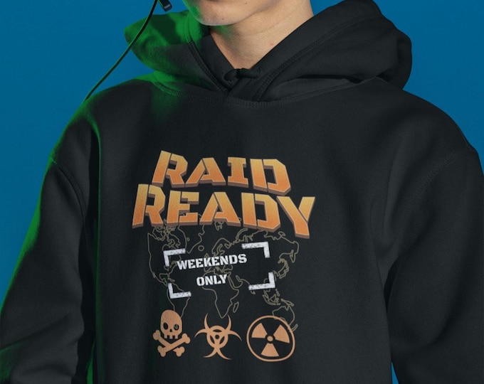 Raid Ready Hoodie - Weekends Only Hazard Gamer sweater