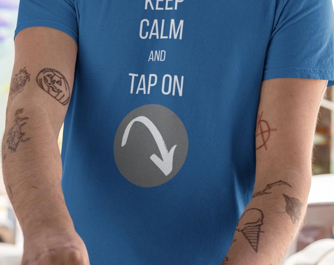 Keep Calm and Tap on Magic Card Tee | Funny Tabletop Game Shirt | Perfect for MTG, Dungeon Masters, and Tabletop Gamers