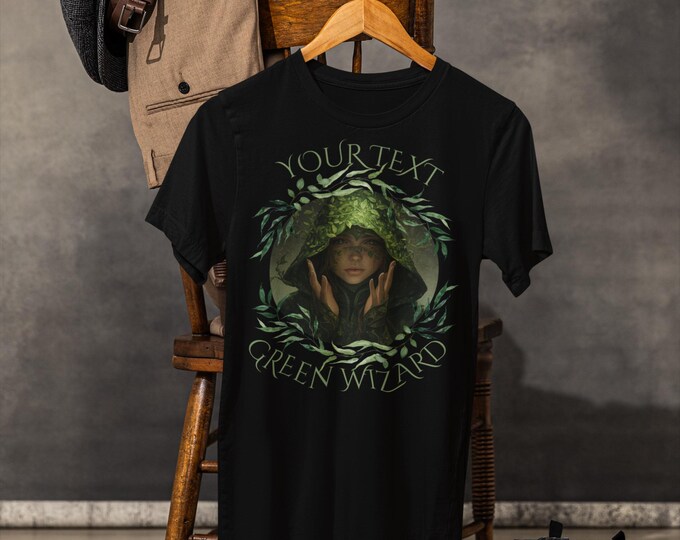 Women's Green Wizard V-Neck T-Shirt | Custom Tabletop Game Shirt | Perfect for MTG, Dungeon Masters, and Tabletop Gamers