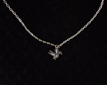 Ancient Sky Totem Bird Necklace | Turquoise Inlay Thunderbird Pendant,  Link Chain Mystic Animal Amulet